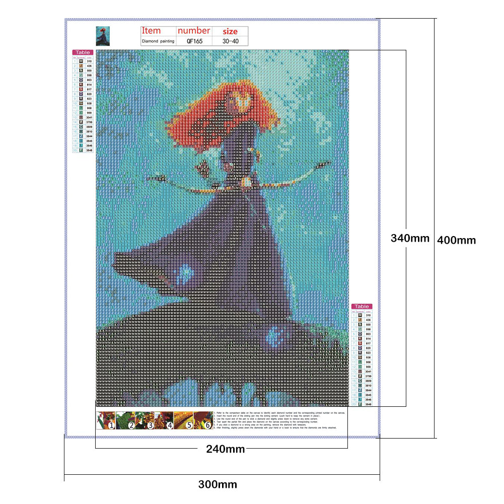 Merida - Full Round Drill Diamond Painting 30*40CM