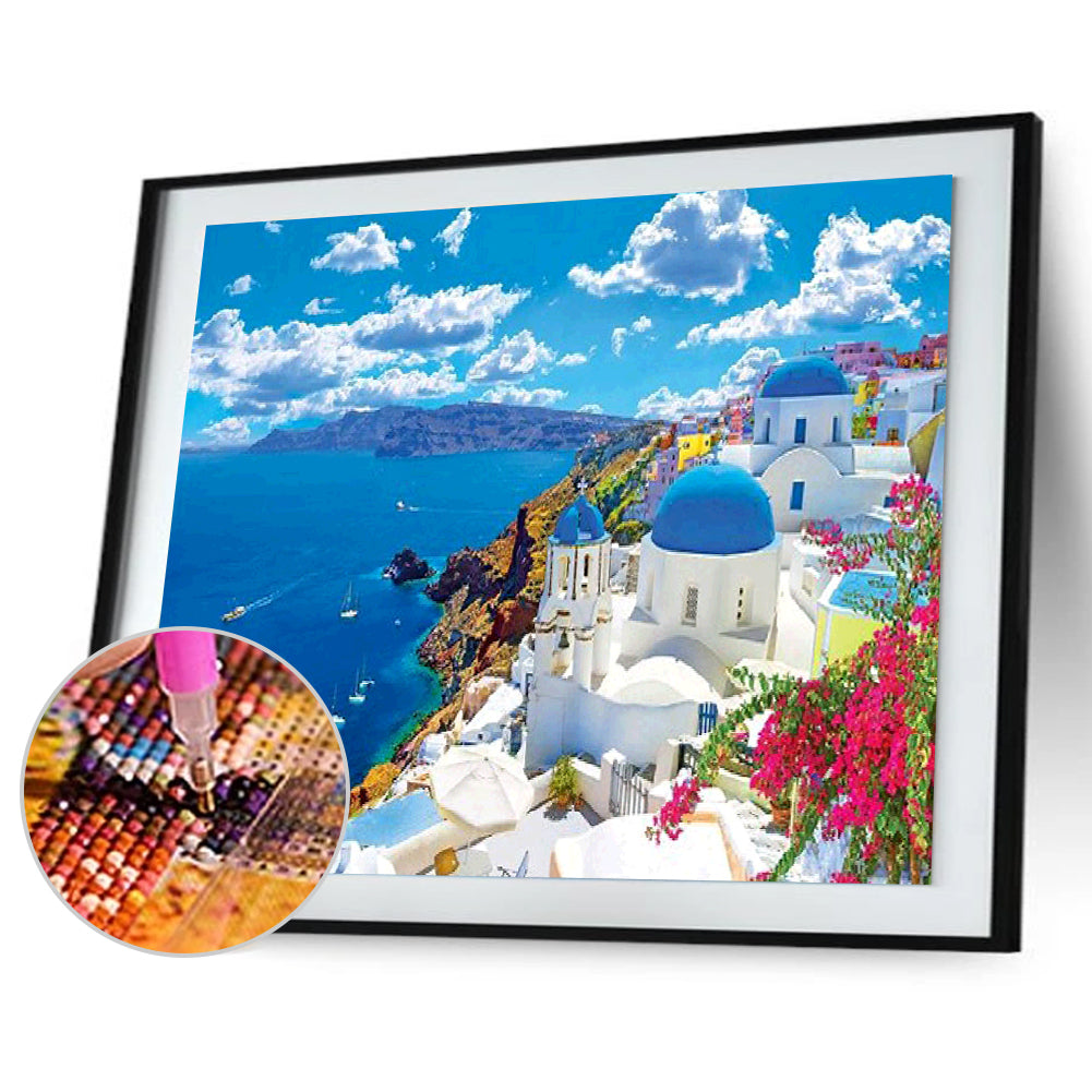 Seaside Castle - Full Round Drill Diamond Painting 30*40CM