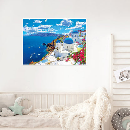 Seaside Castle - Full Round Drill Diamond Painting 30*40CM