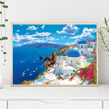 Seaside Castle - Full Round Drill Diamond Painting 30*40CM