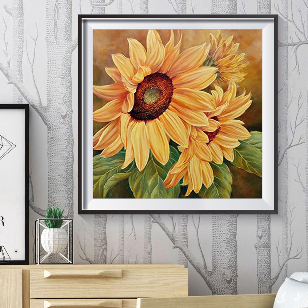 Sunflower - Full Round Drill Diamond Painting 30*30CM