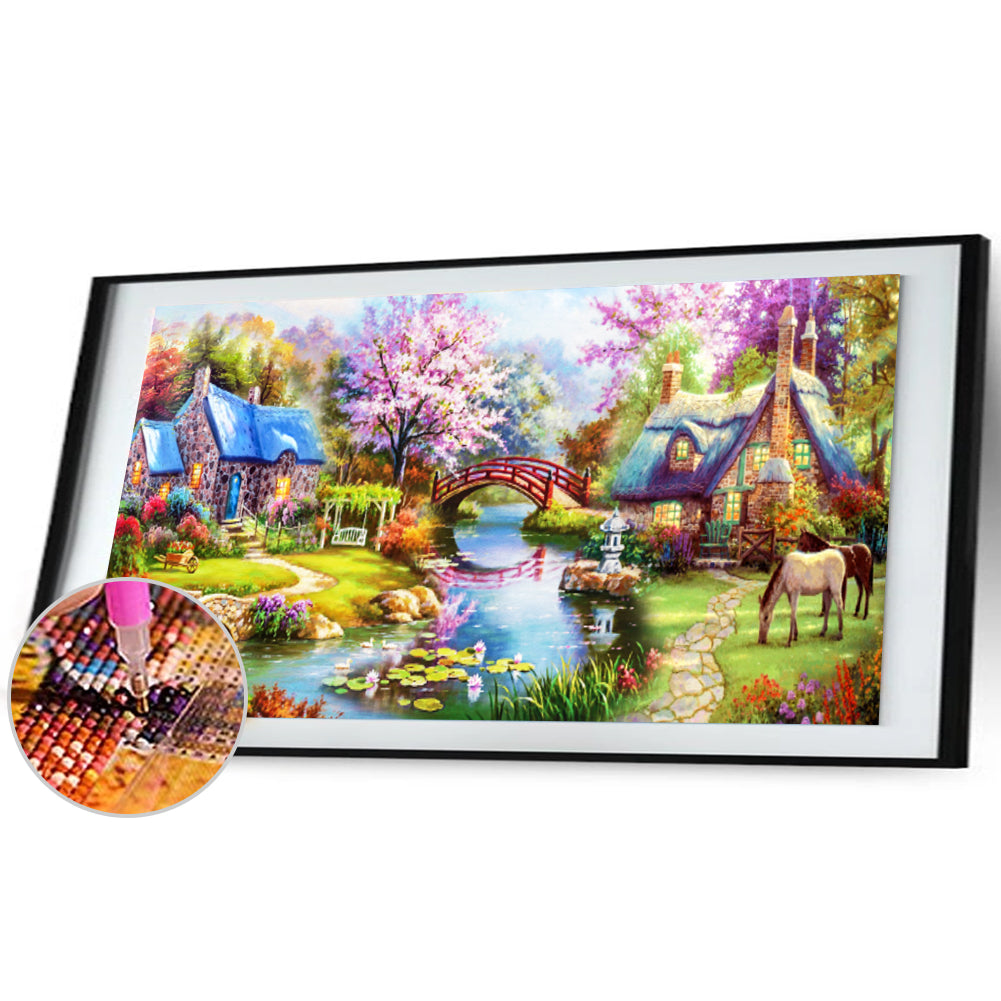 House - Full Round Drill Diamond Painting 50*100CM