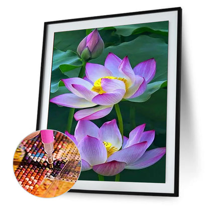 Lotus - Full Round Drill Diamond Painting 40*30CM