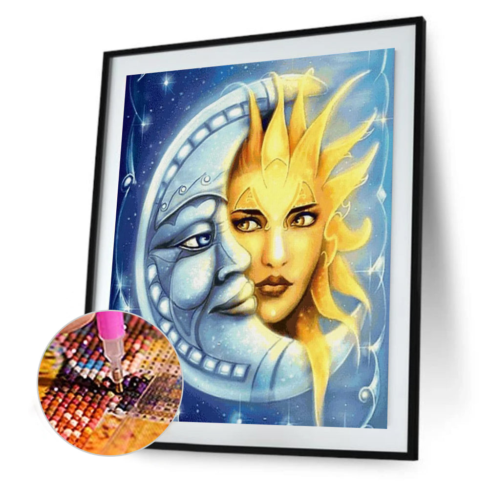 Sun Moon - Full Round Drill Diamond Painting 40*30CM