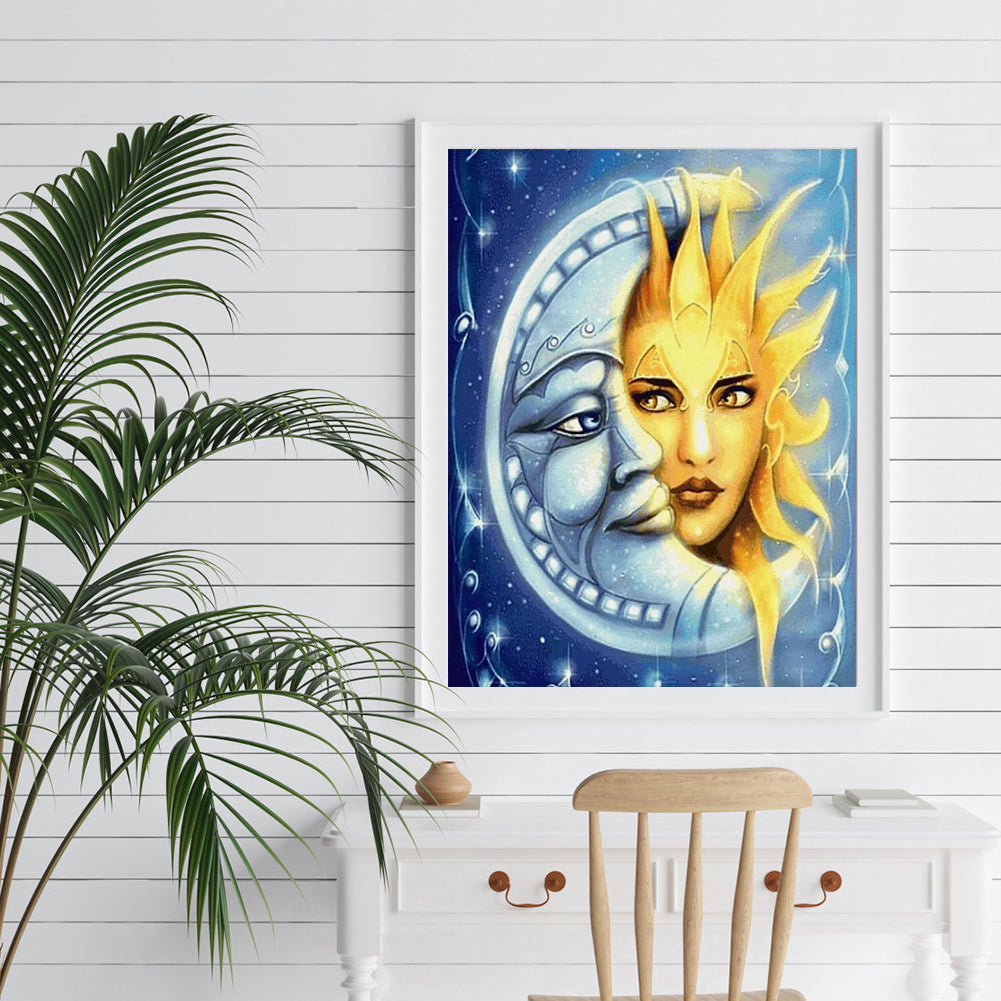 Sun Moon - Full Round Drill Diamond Painting 40*30CM