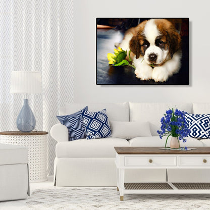 Lying Dog - Full Round Drill Diamond Painting 40*30CM