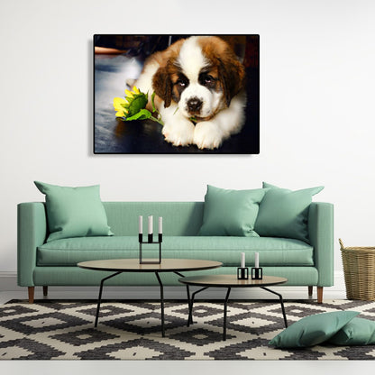Lying Dog - Full Round Drill Diamond Painting 40*30CM