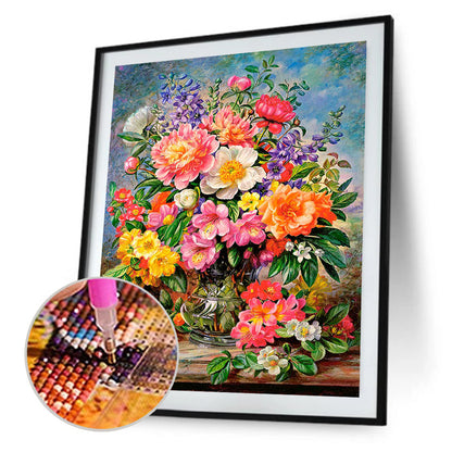 Flower Vase - Full Round Drill Diamond Painting 30*40CM