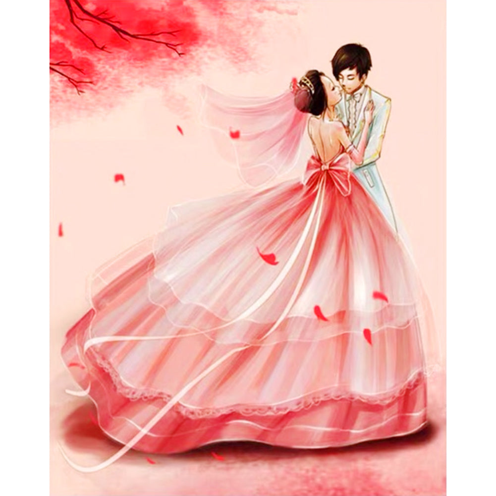 Wedding Couples - Full Round Drill Diamond Painting 40*30CM