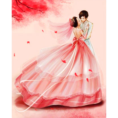 Wedding Couples - Full Round Drill Diamond Painting 40*30CM