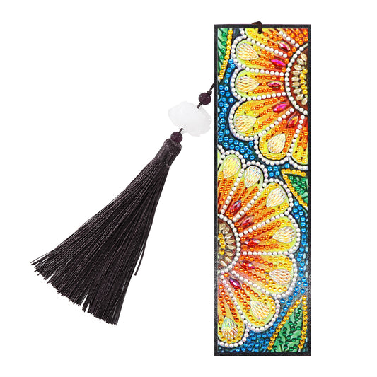 DIY Special Shape Diamond Painting Leather Bookmark Embroidery Craft Tassel