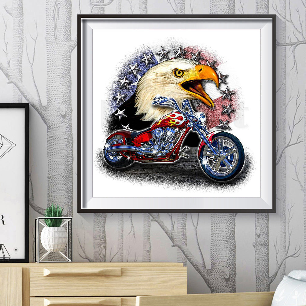 Motorcycle Eagle - Special Shaped Drill Diamond Painting 30*30CM