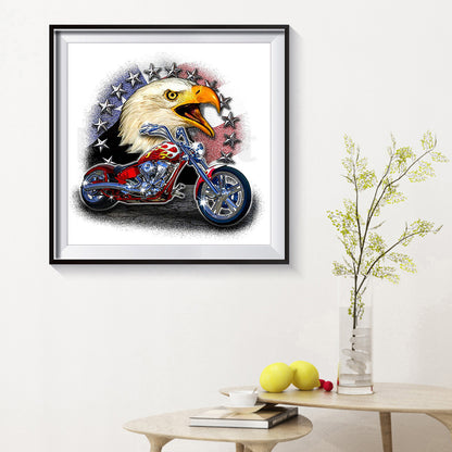 Motorcycle Eagle - Special Shaped Drill Diamond Painting 30*30CM