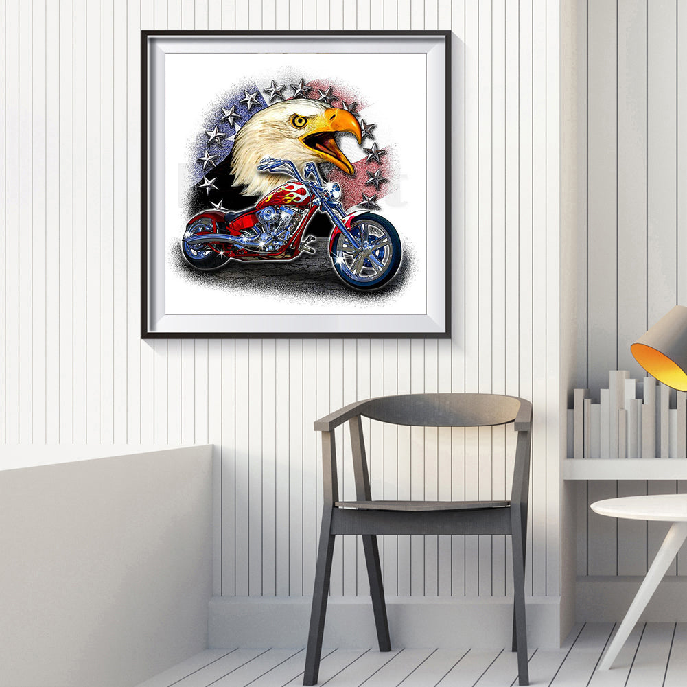 Motorcycle Eagle - Special Shaped Drill Diamond Painting 30*30CM