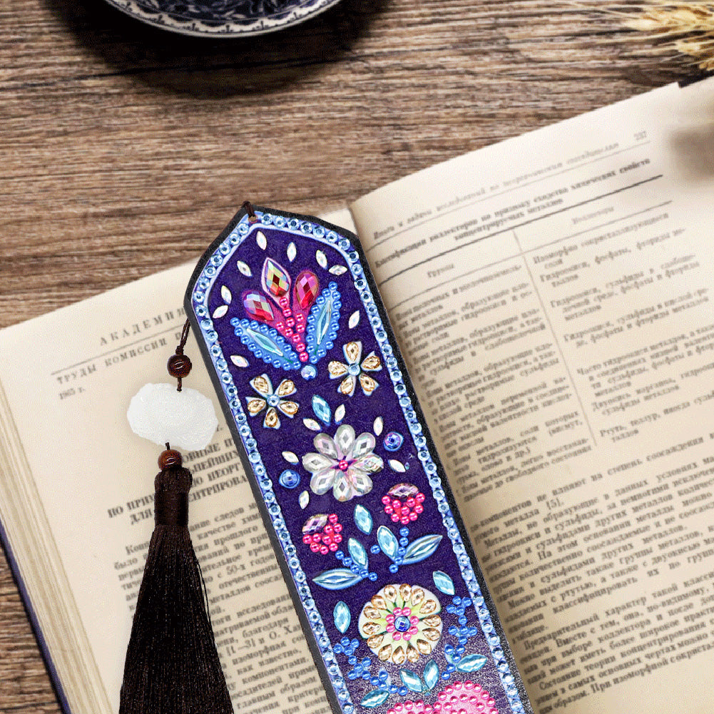 5D DIY Flower and Heart Bookmark Special Shaped Diamond Painting Bookmarks