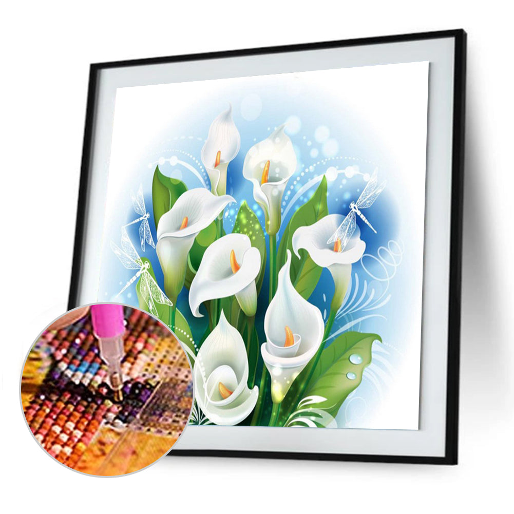 Calla Flower - Special Shaped Drill Diamond Painting 30*30CM