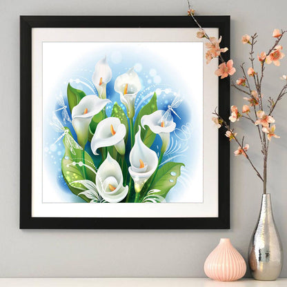 Calla Flower - Special Shaped Drill Diamond Painting 30*30CM