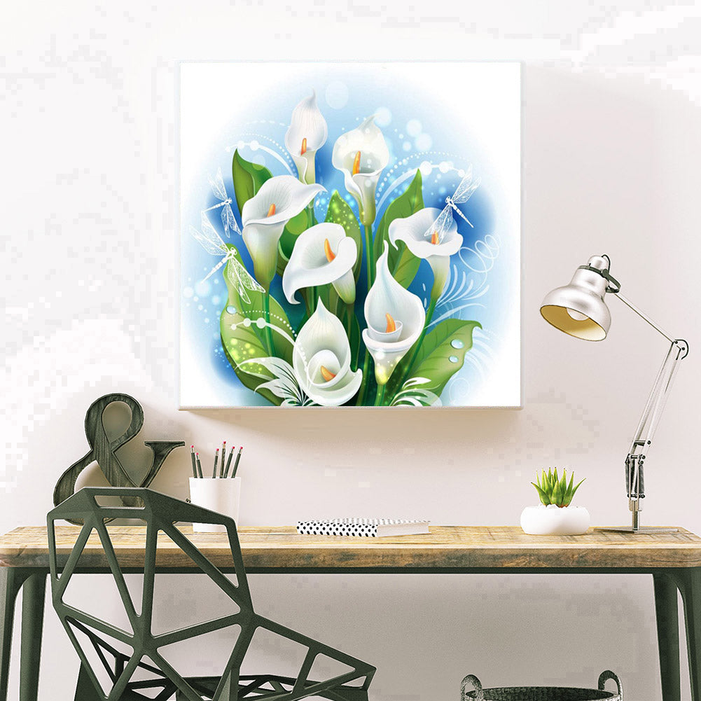 Calla Flower - Special Shaped Drill Diamond Painting 30*30CM