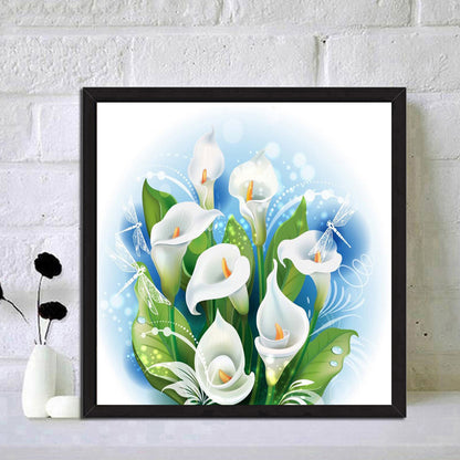 Calla Flower - Special Shaped Drill Diamond Painting 30*30CM