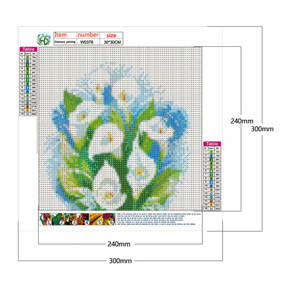 Calla Flower - Special Shaped Drill Diamond Painting 30*30CM