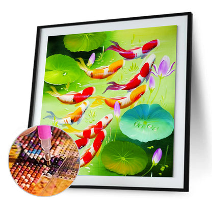 Swimming Fish - Special Shaped Drill Diamond Painting 30*30CM