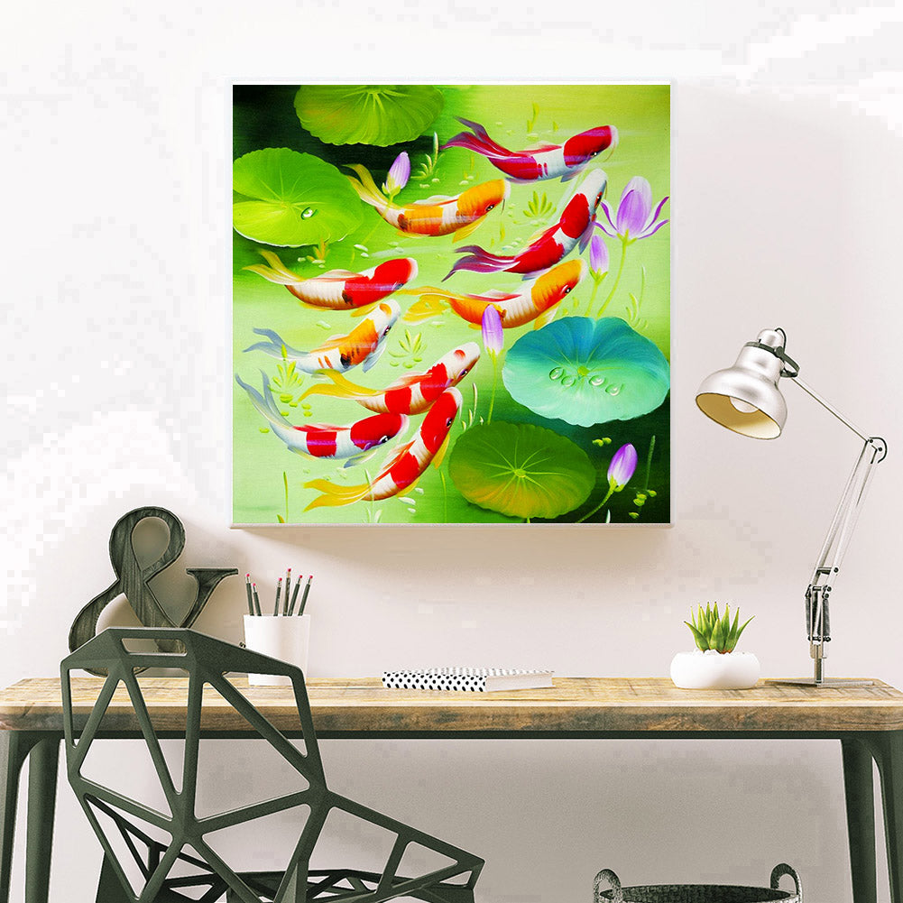 Swimming Fish - Special Shaped Drill Diamond Painting 30*30CM