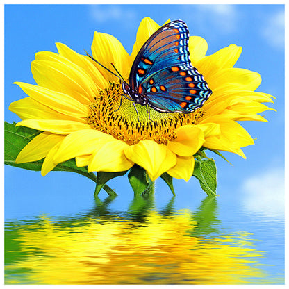 Positive Sunflower - Special Shaped Drill Diamond Painting 30*30CM