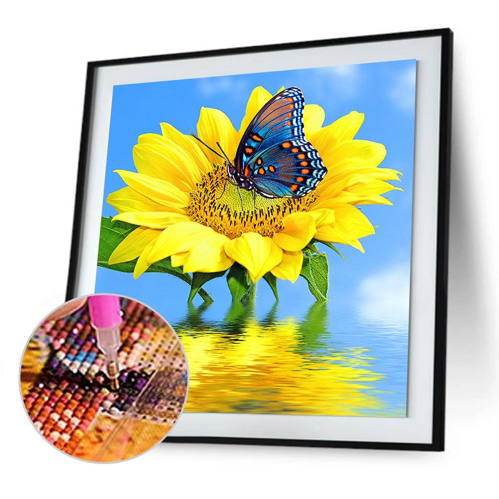 Positive Sunflower - Special Shaped Drill Diamond Painting 30*30CM