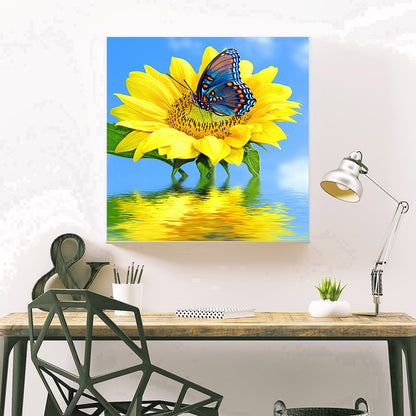 Positive Sunflower - Special Shaped Drill Diamond Painting 30*30CM