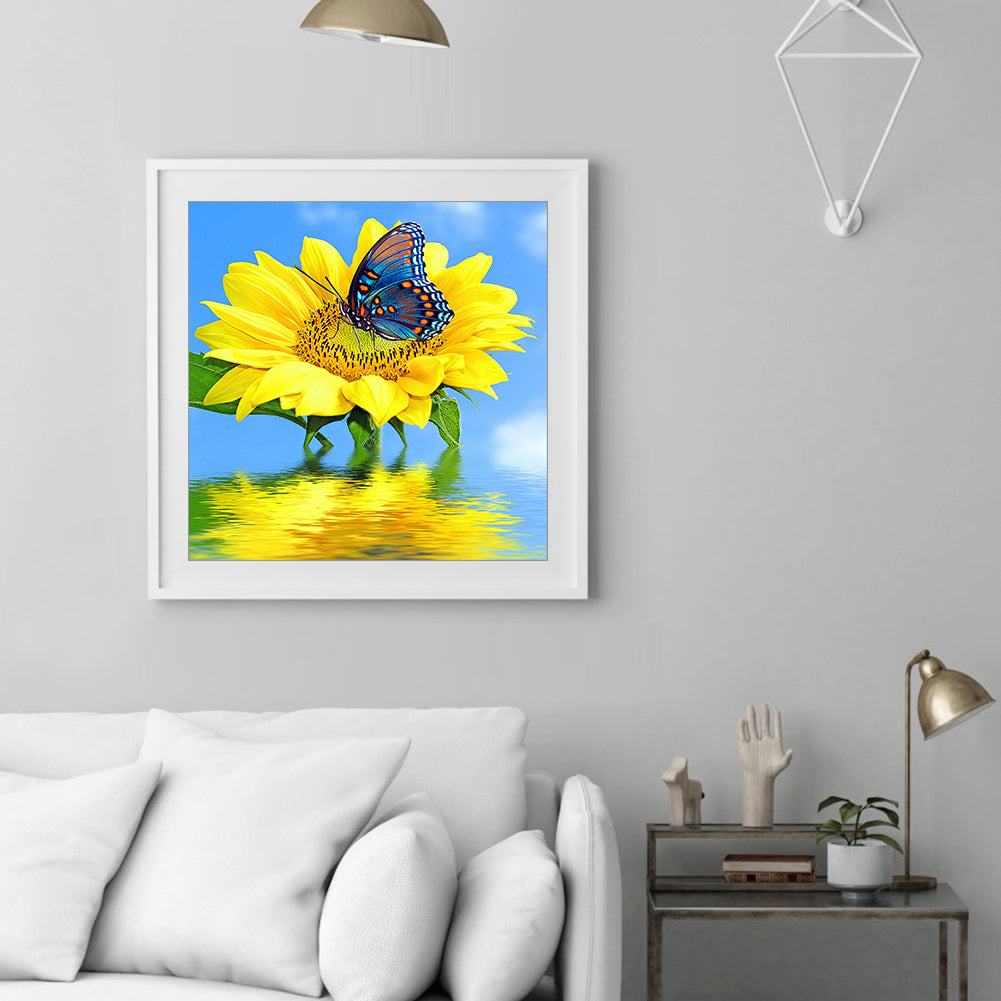 Positive Sunflower - Special Shaped Drill Diamond Painting 30*30CM