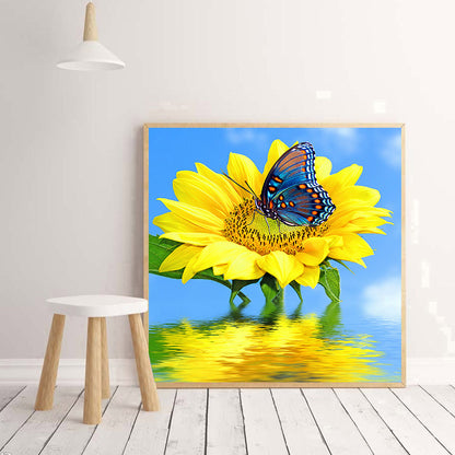 Positive Sunflower - Special Shaped Drill Diamond Painting 30*30CM