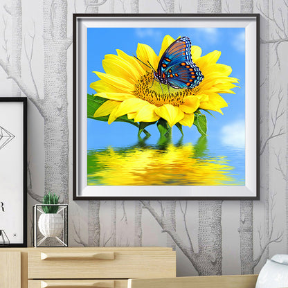 Positive Sunflower - Special Shaped Drill Diamond Painting 30*30CM