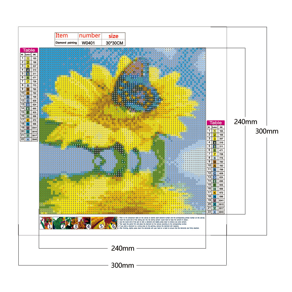 Positive Sunflower - Special Shaped Drill Diamond Painting 30*30CM