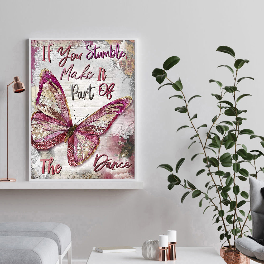 Meaningful Butterfly - Full Round Drill Diamond Painting 40*30CM