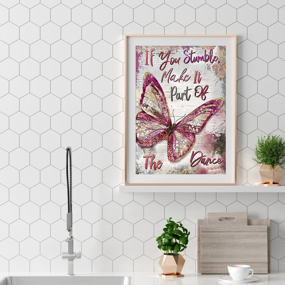 Meaningful Butterfly - Full Round Drill Diamond Painting 40*30CM