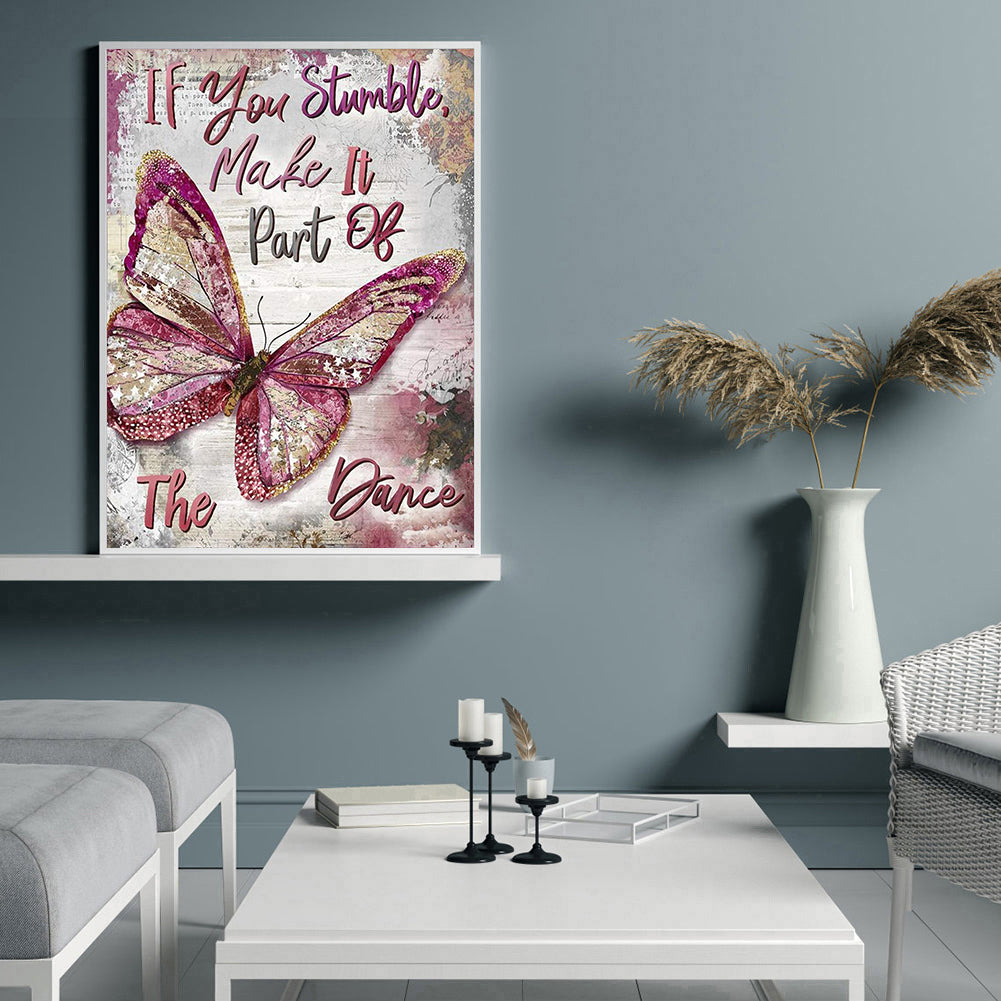 Meaningful Butterfly - Full Round Drill Diamond Painting 40*30CM