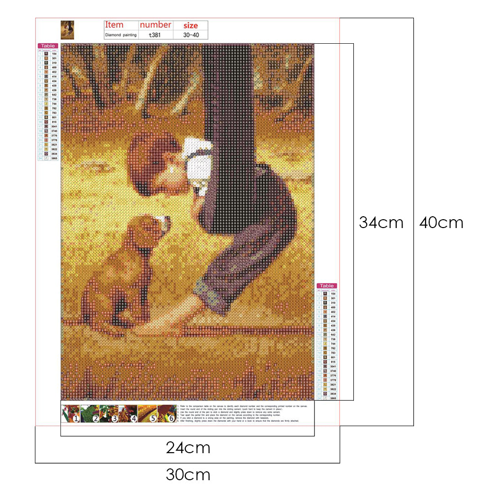 Animal Boy - Full Round Drill Diamond Painting 30*40CM