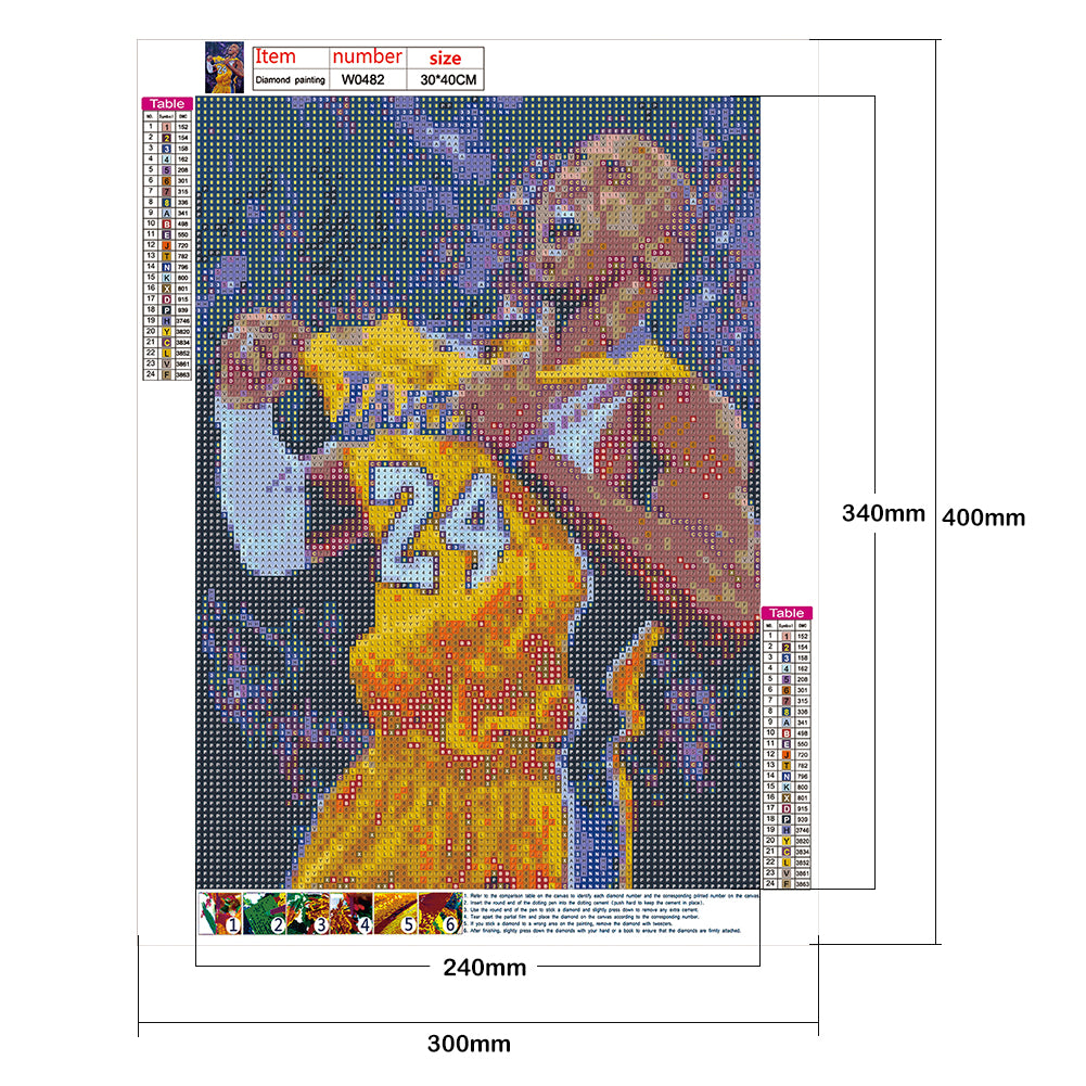 Basketball Athlete - Full Round Drill Diamond Painting 40*30CM