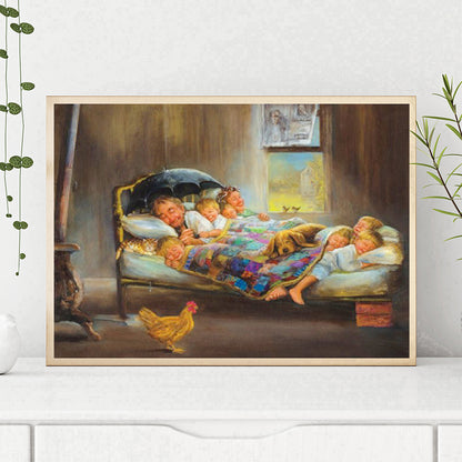 Happiness Family - Full Round Drill Diamond Painting 30*40CM