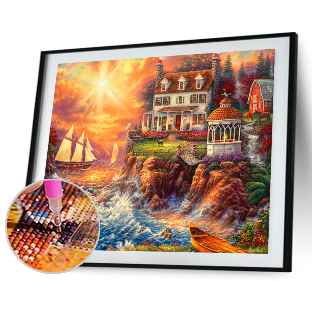 House - Full Round Drill Diamond Painting 40*30CM