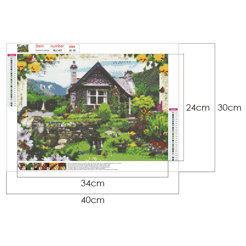 House - Full Round Drill Diamond Painting 40*30CM