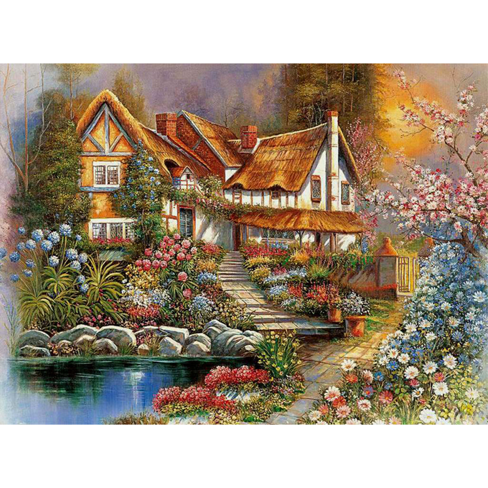 House - Full Round Drill Diamond Painting 40*30CM