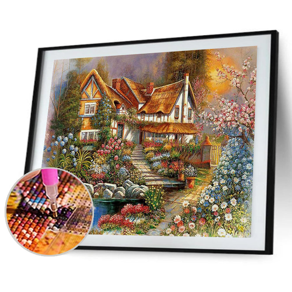 House - Full Round Drill Diamond Painting 40*30CM