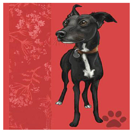 Black Dog - Full Round Drill Diamond Painting 30*30CM