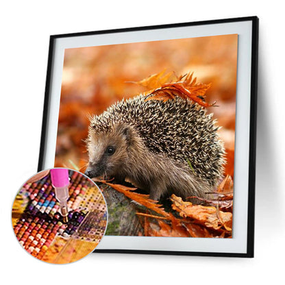 Autumn Hedgehog - Full Round Drill Diamond Painting 30*30CM