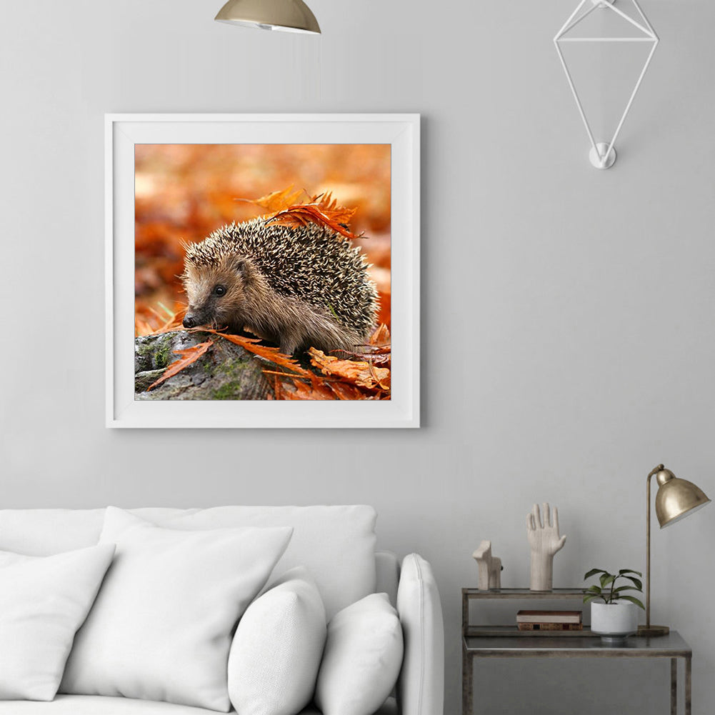 Autumn Hedgehog - Full Round Drill Diamond Painting 30*30CM