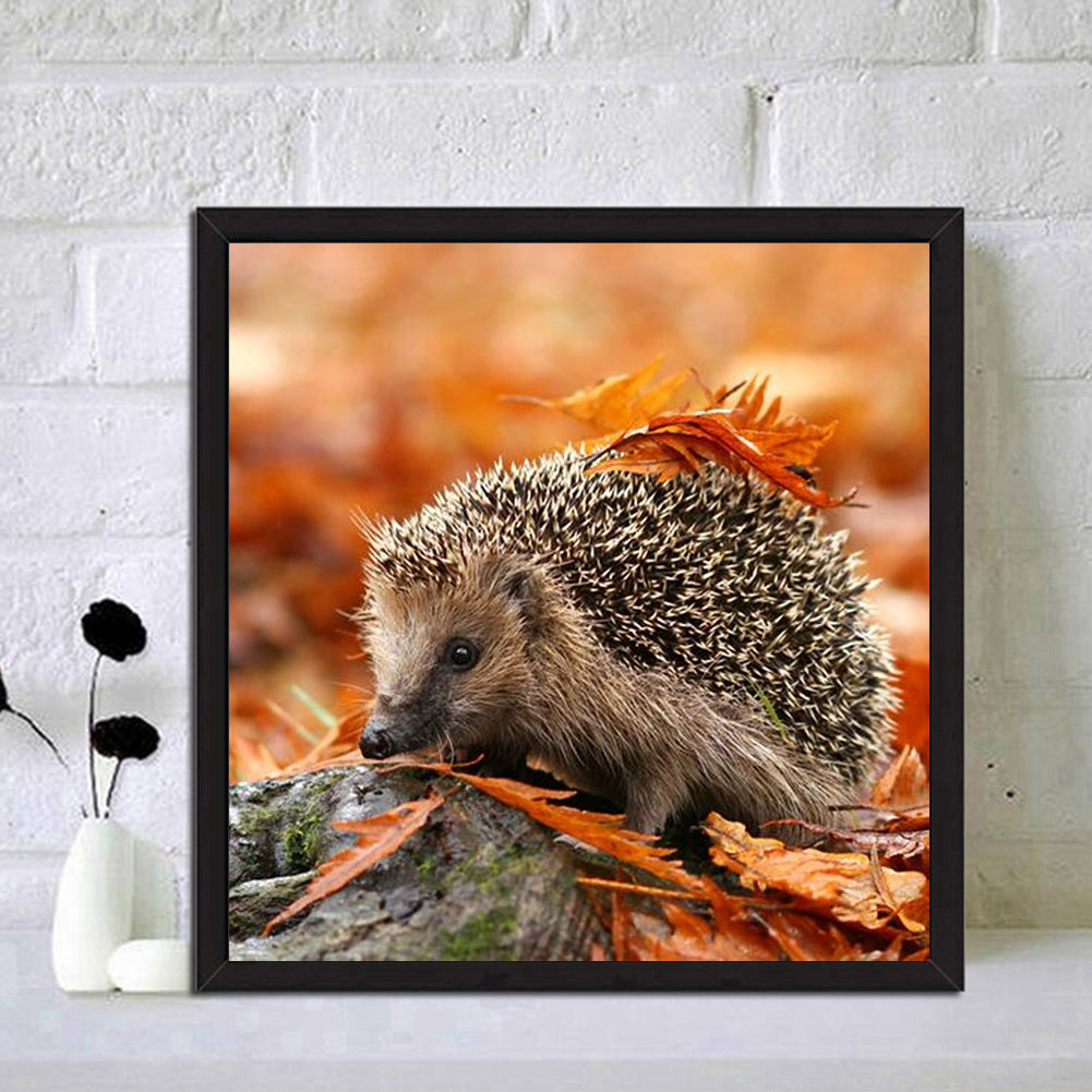 Autumn Hedgehog - Full Round Drill Diamond Painting 30*30CM