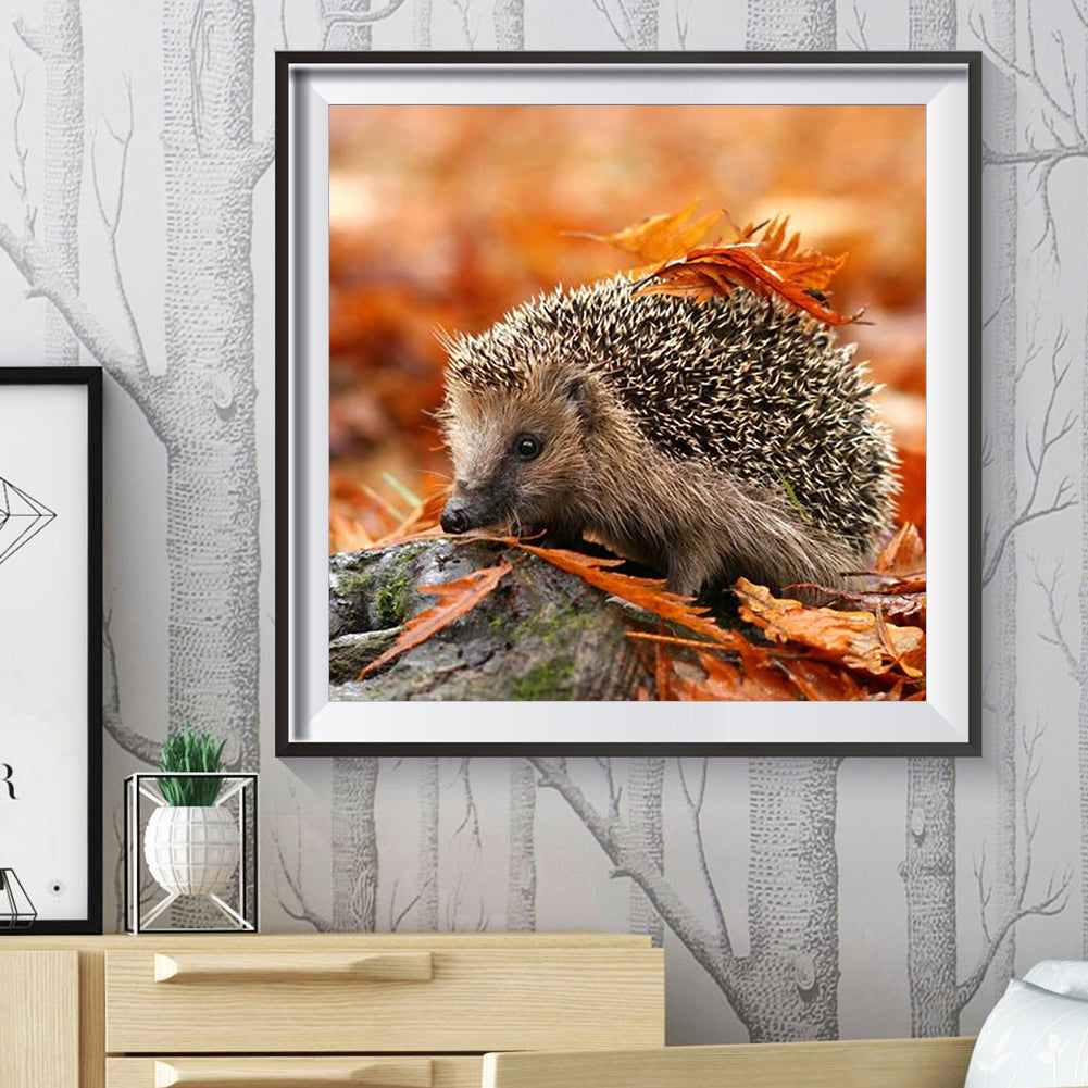 Autumn Hedgehog - Full Round Drill Diamond Painting 30*30CM