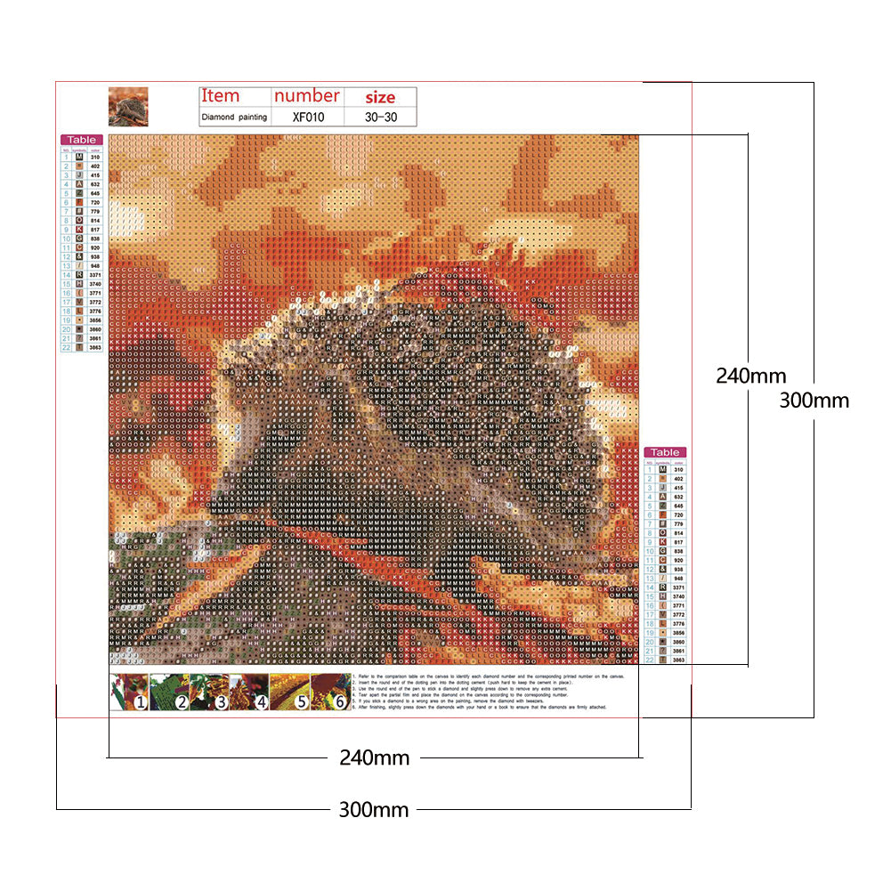 Autumn Hedgehog - Full Round Drill Diamond Painting 30*30CM