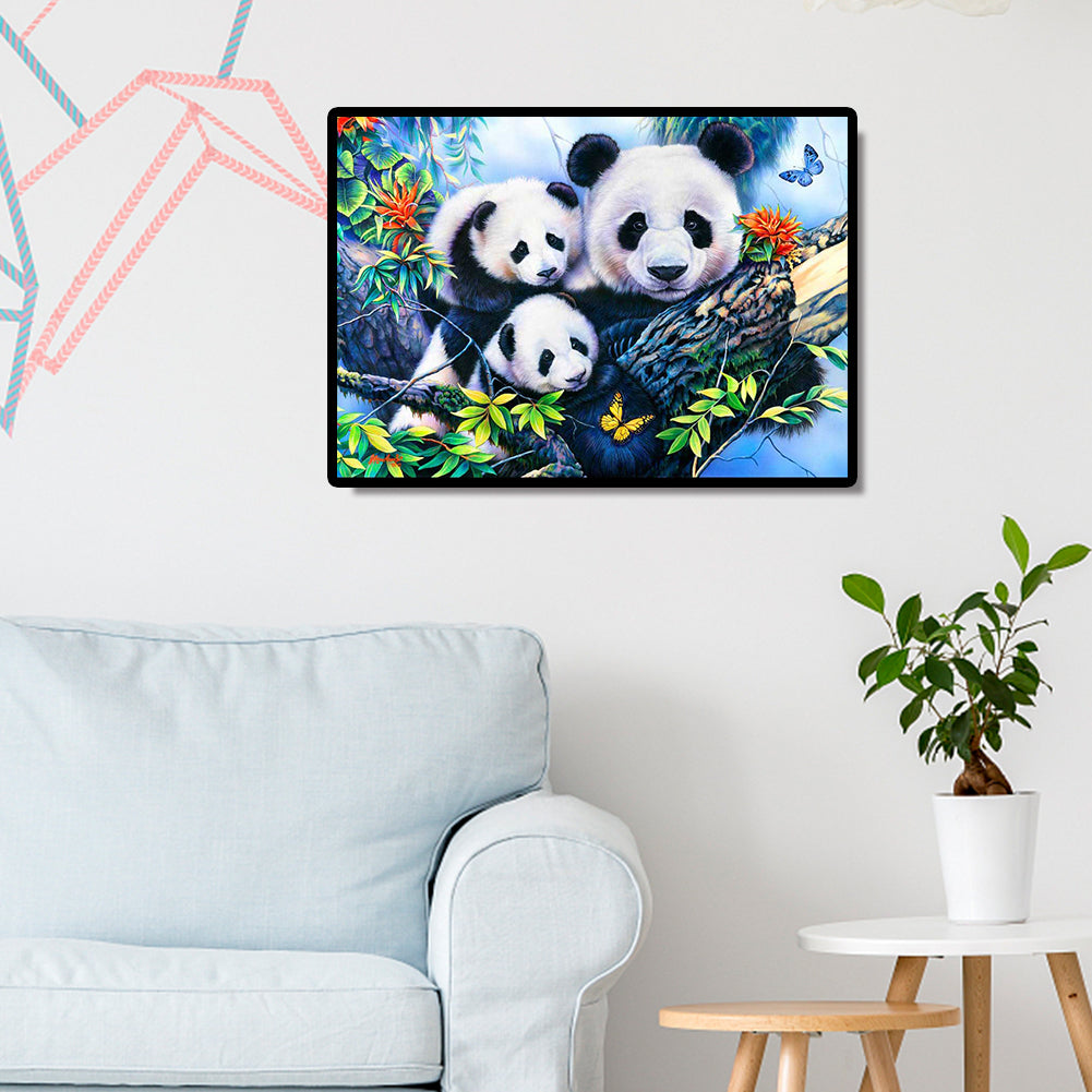 Butterfly Panda - Full Round Drill Diamond Painting 40*30CM